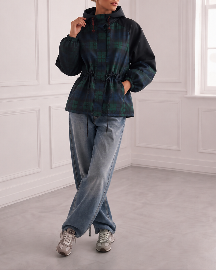 Plaid Windbreaker