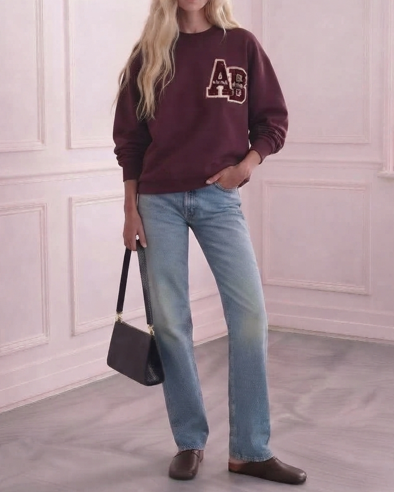 Cotton Letter Sweater