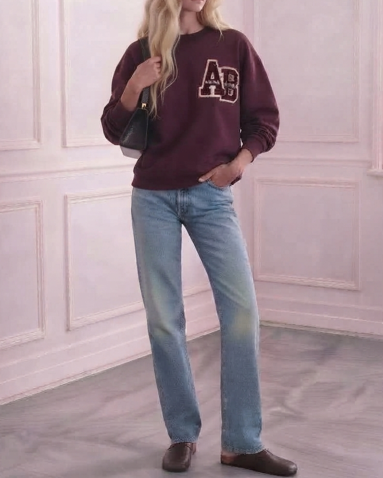 Cotton Letter Sweater