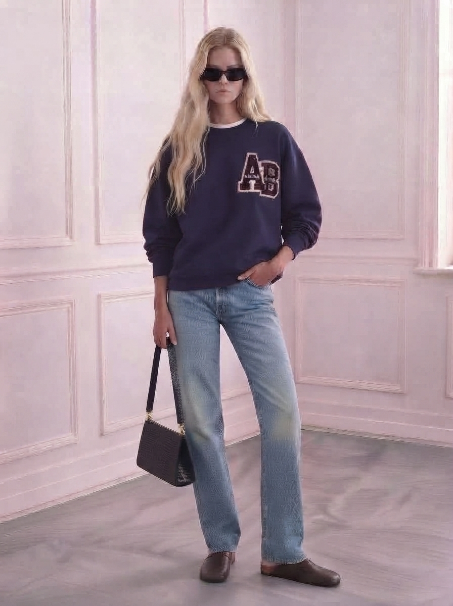 Cotton Letter Sweater