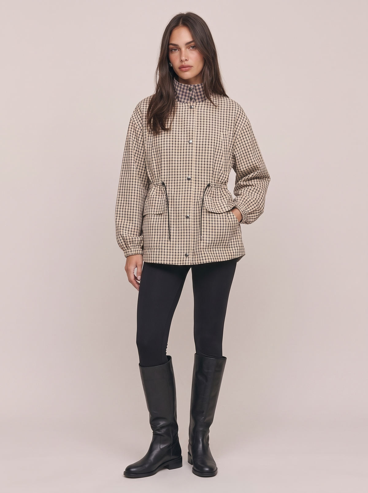 Plaid Collared Jacket