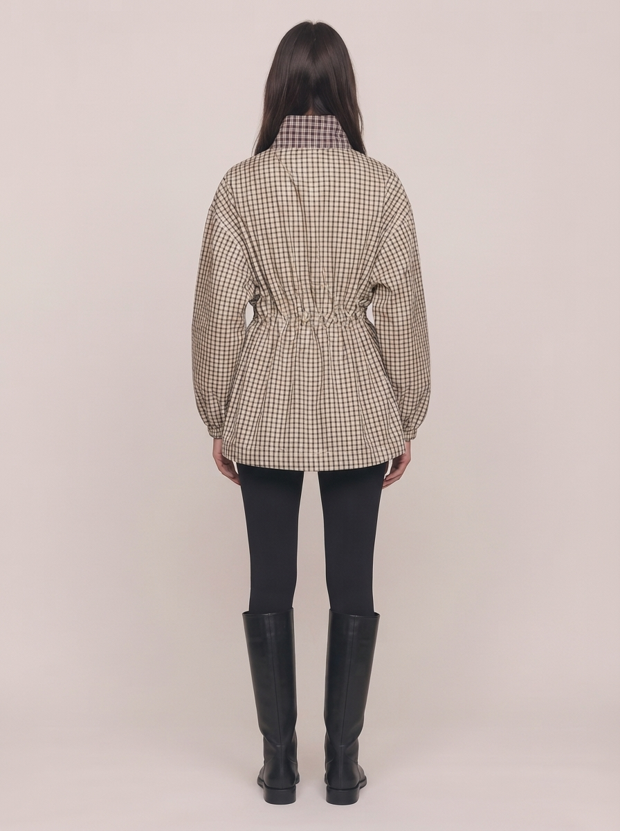Plaid Collared Jacket