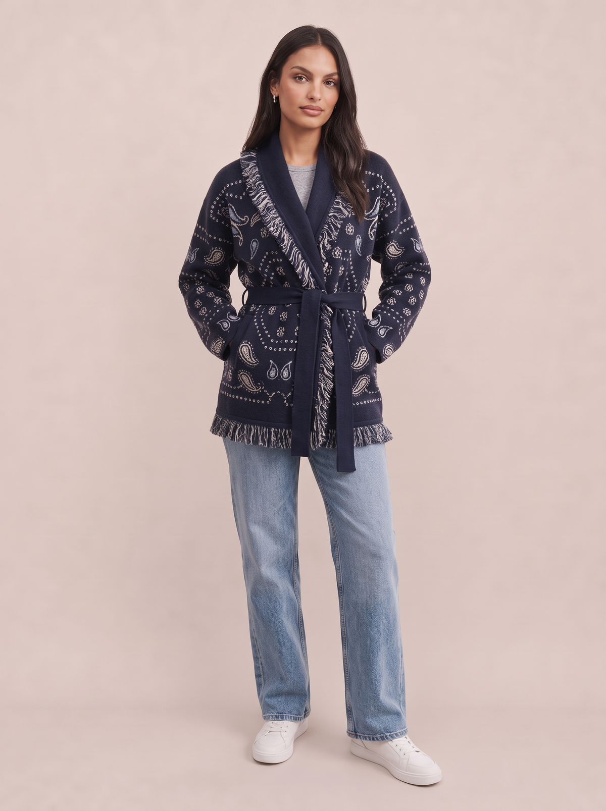 Bandana Fringe Cardigan