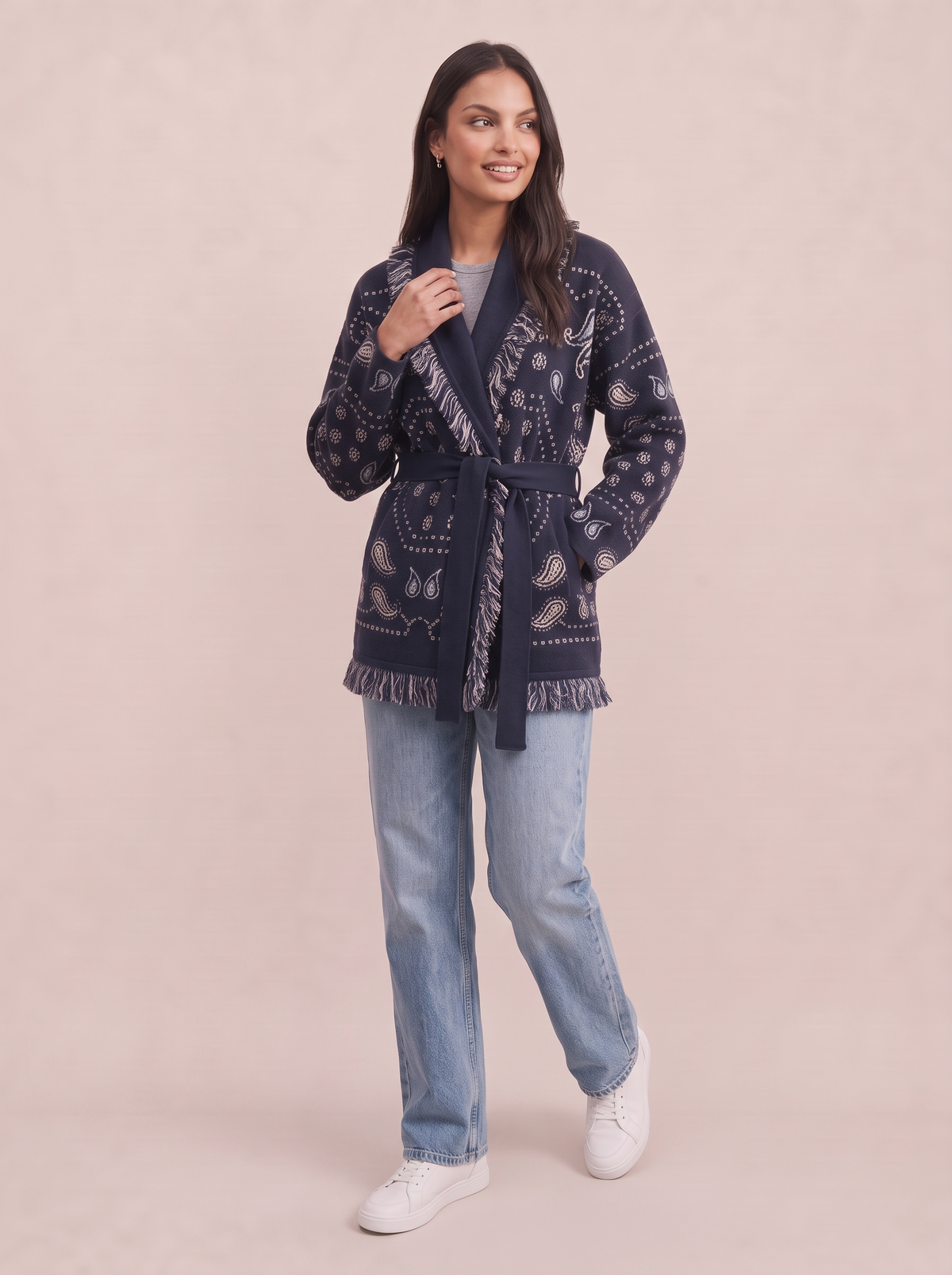 Bandana Fringe Cardigan