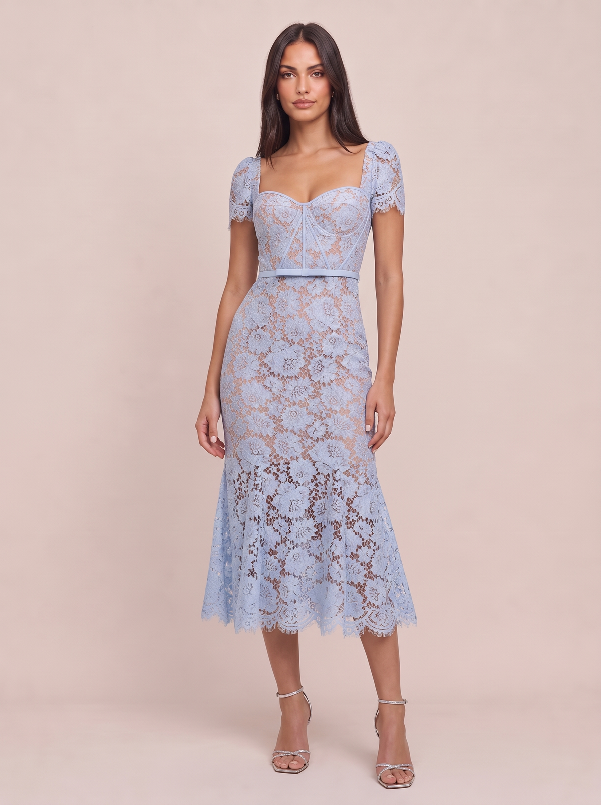 Lace Applique Midi