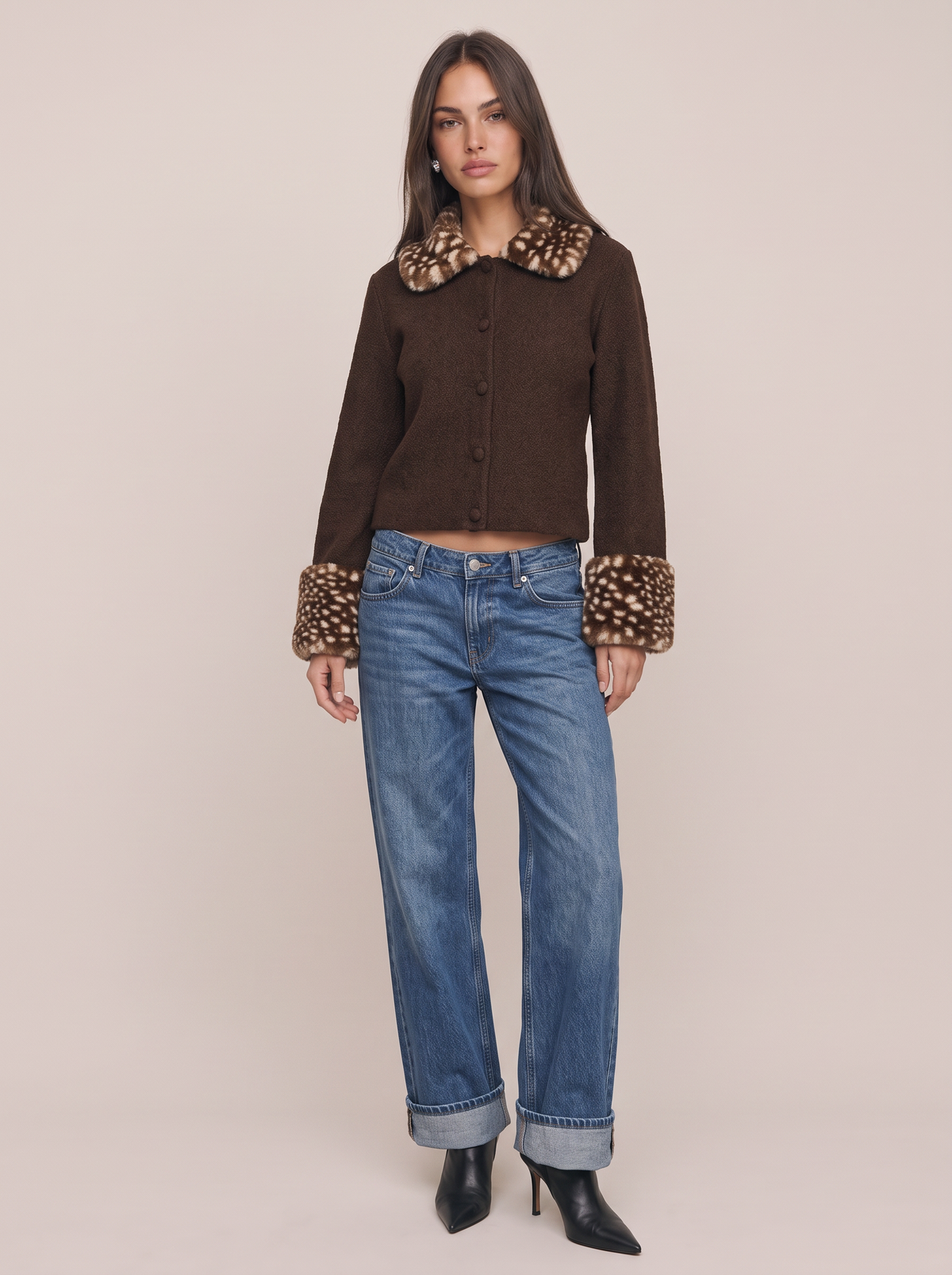 Faux Fur Cardigan