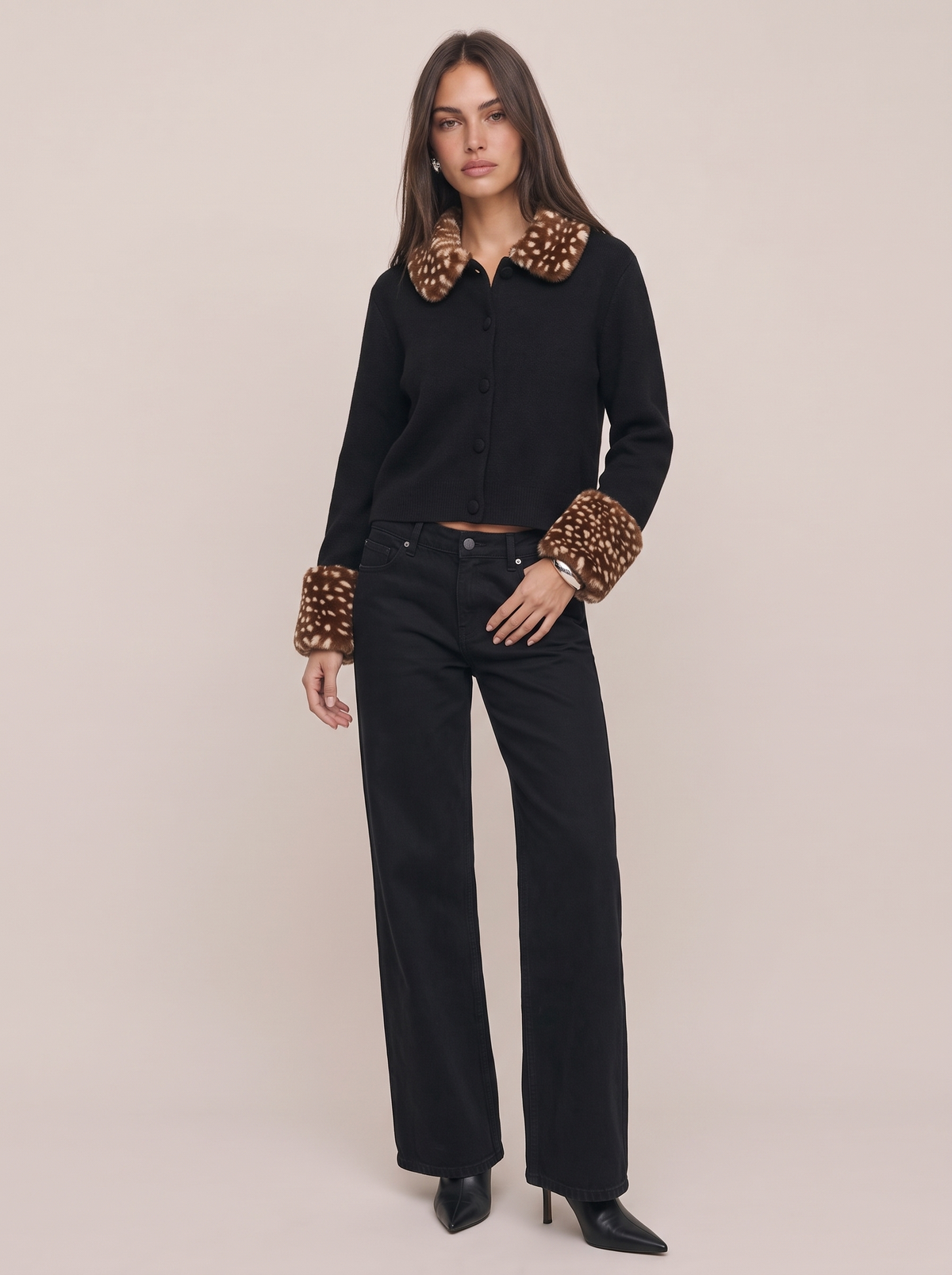 Faux Fur Cardigan