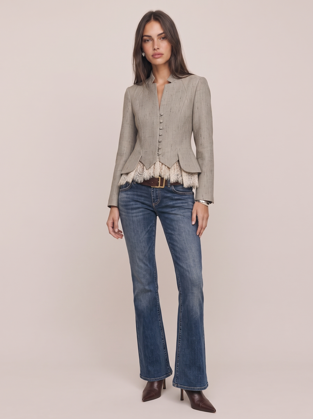 Lace Trim Blazer