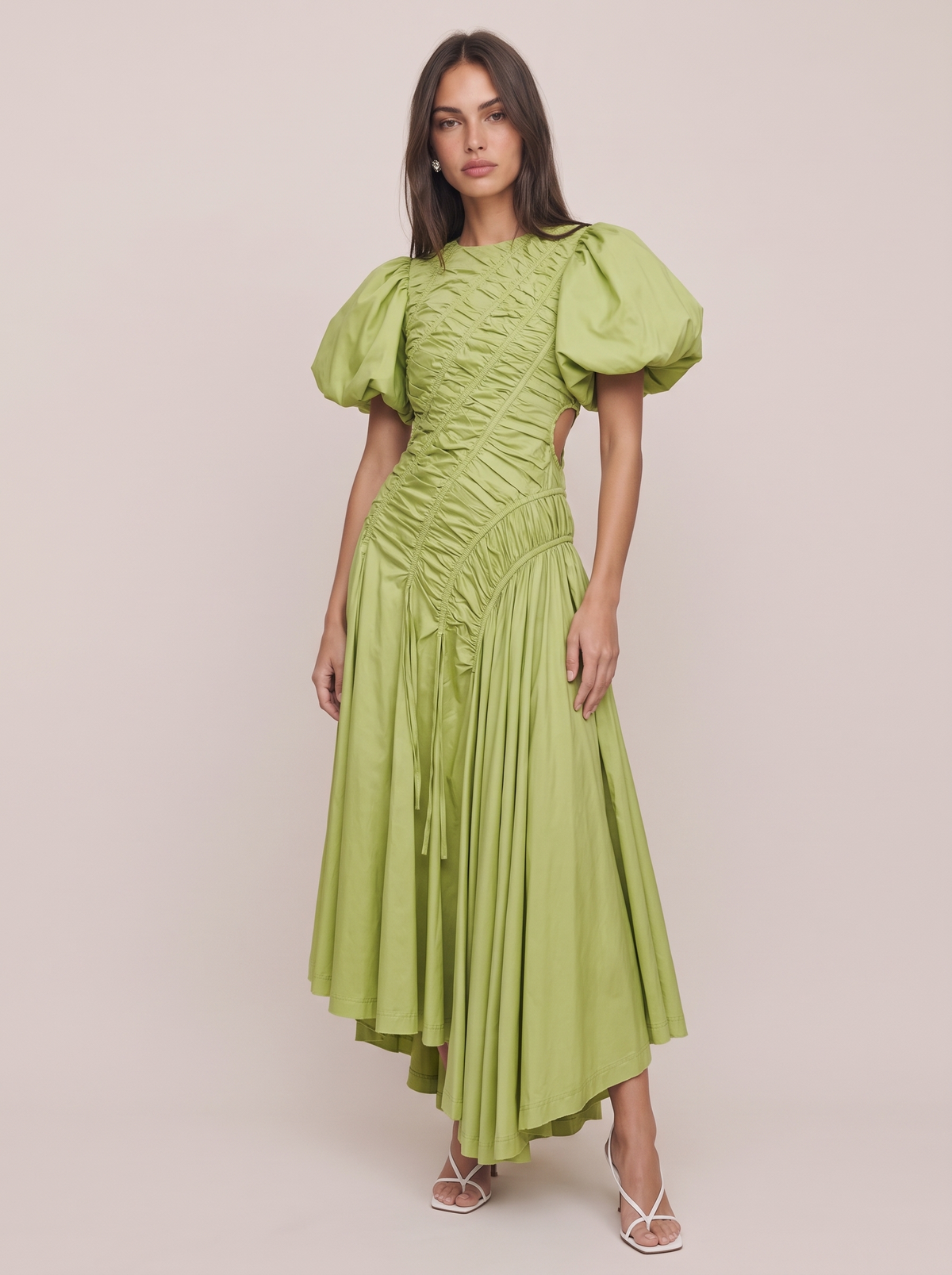 Puff Sleeve Midi