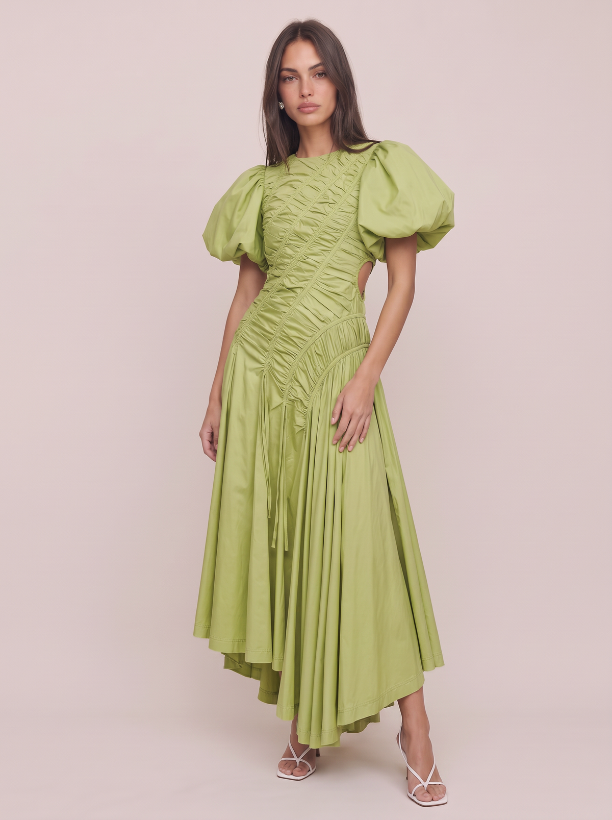 Puff Sleeve Midi