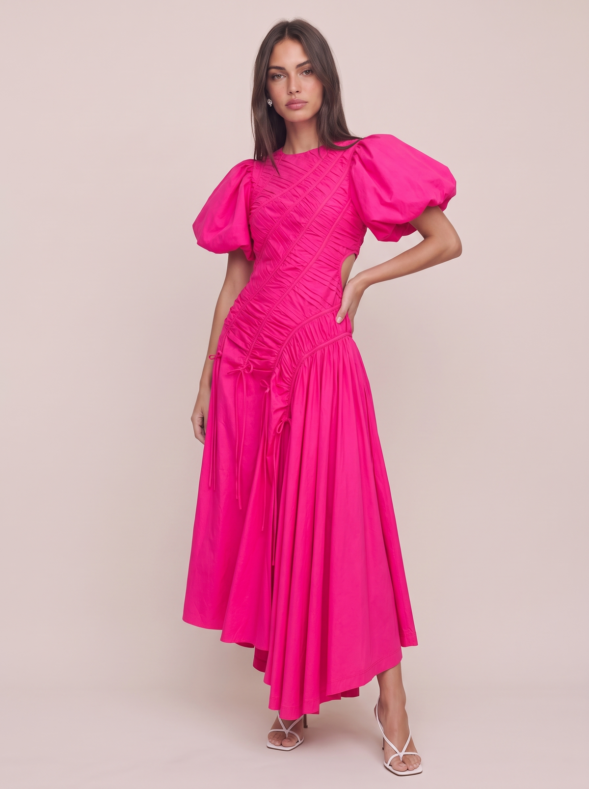 Puff Sleeve Midi