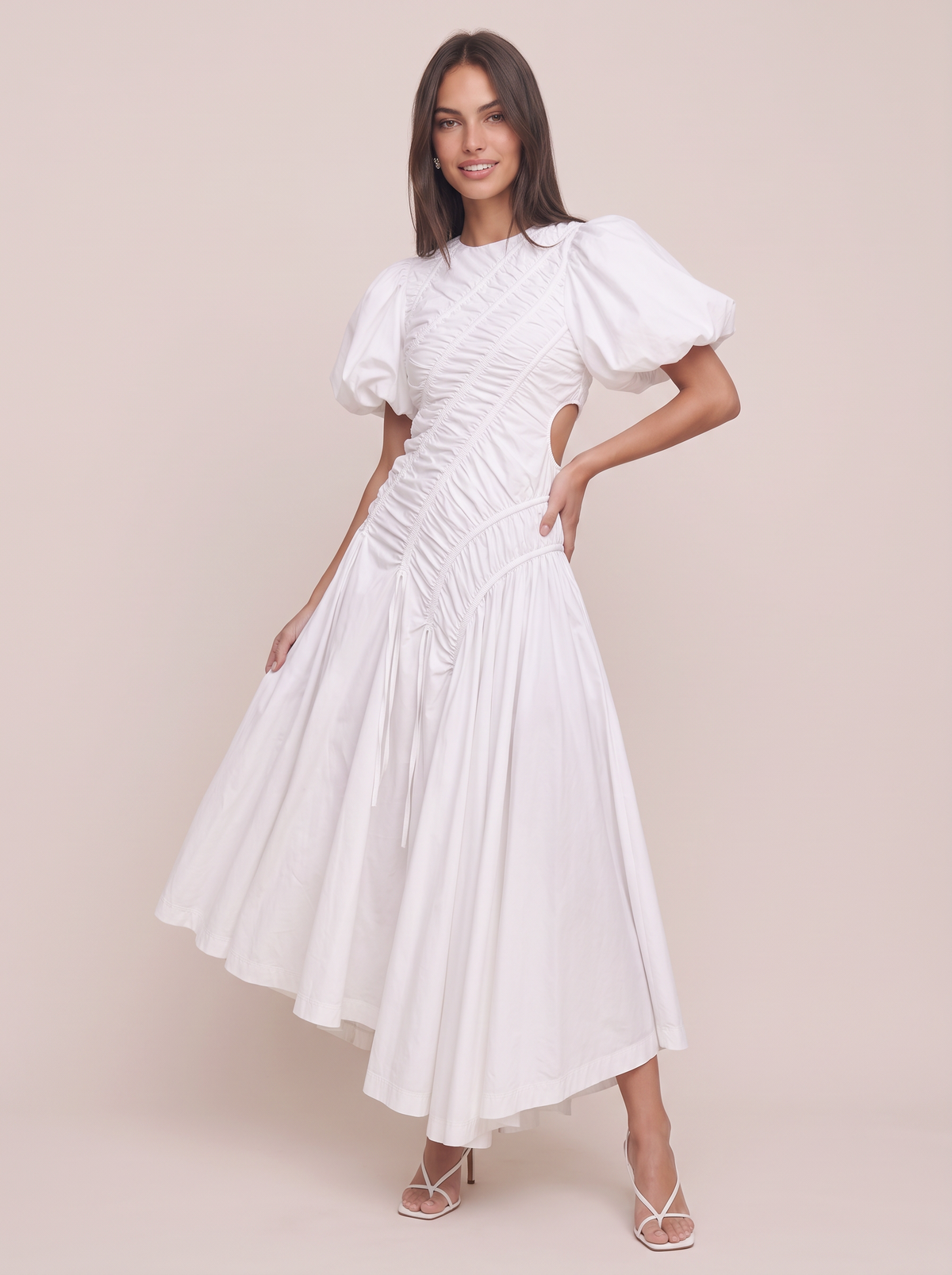 Puff Sleeve Midi