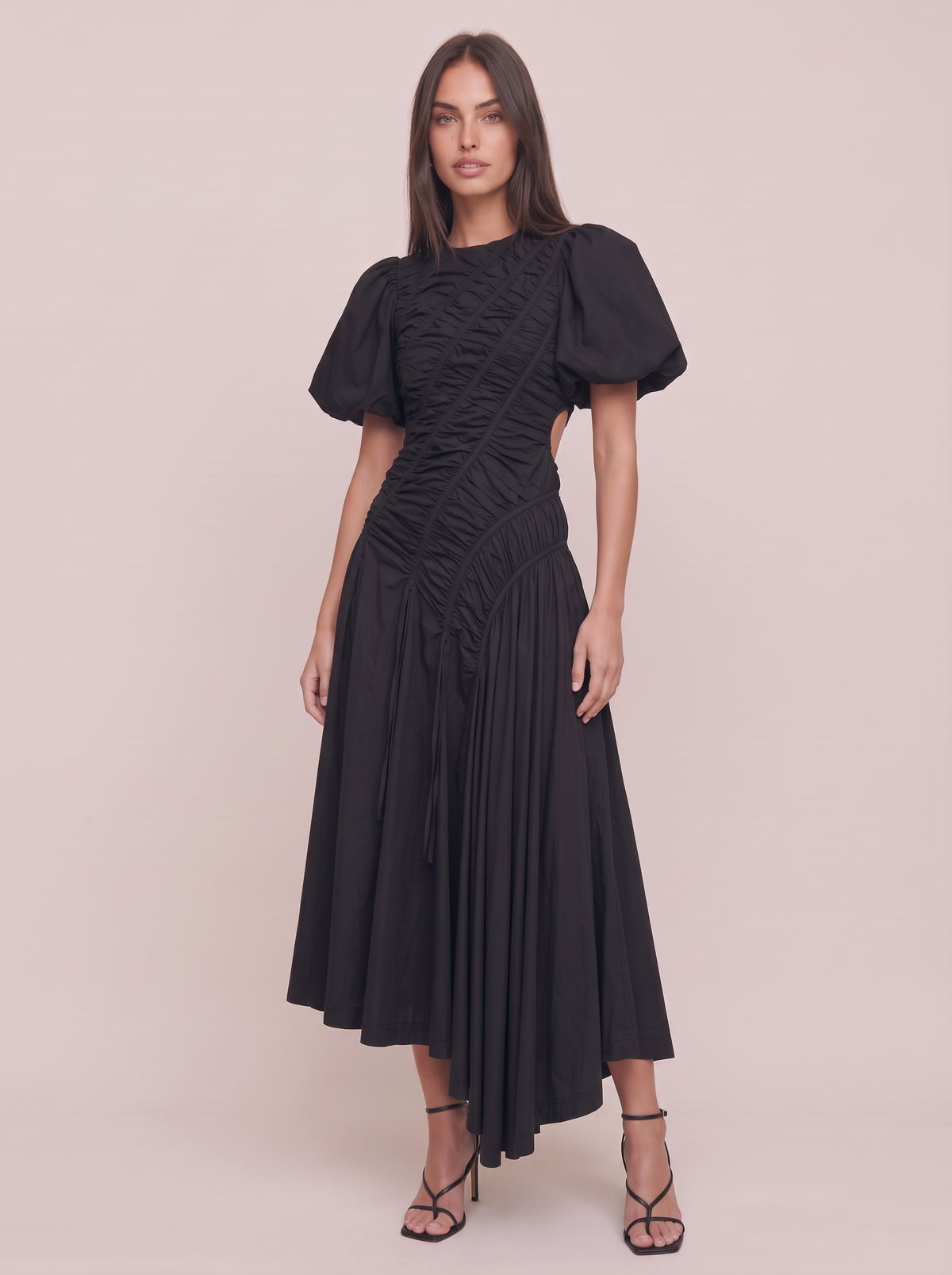 Puff Sleeve Midi