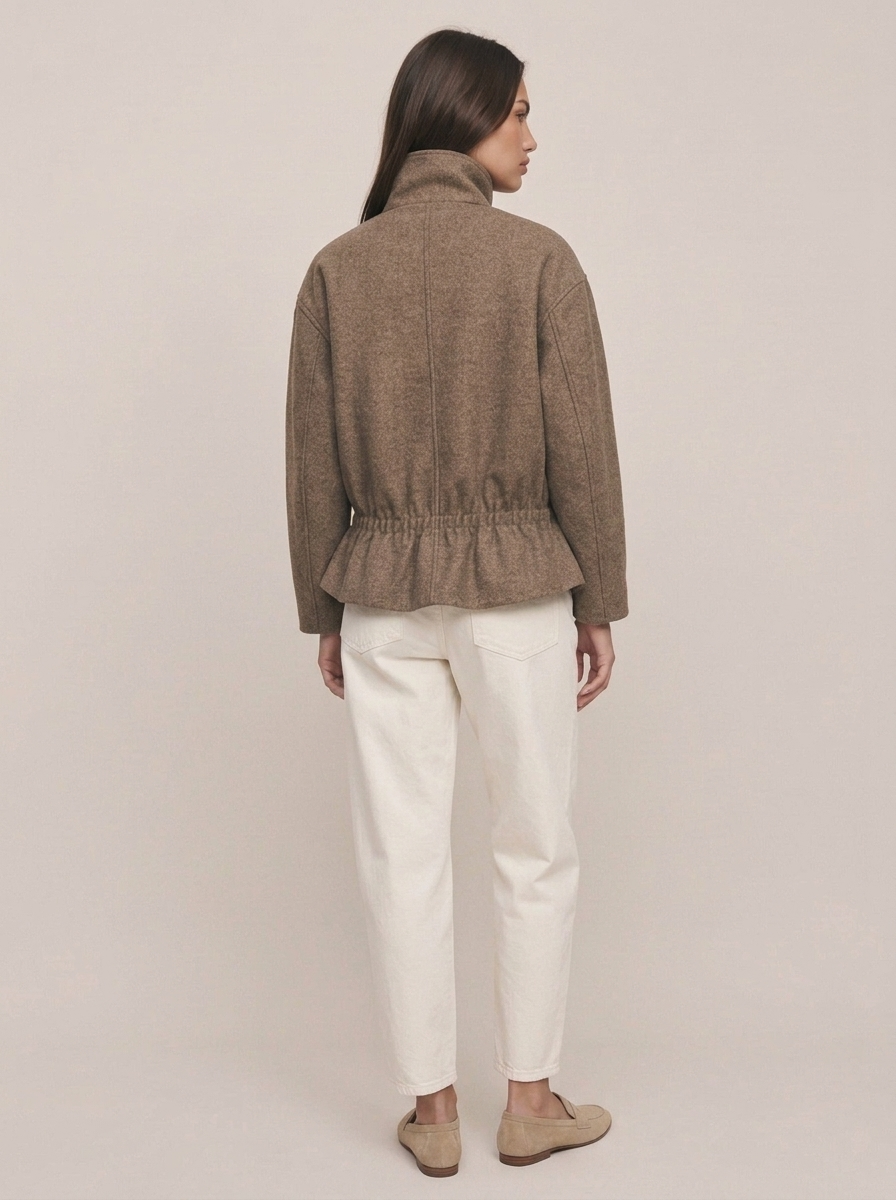Neck Gathered Jacket