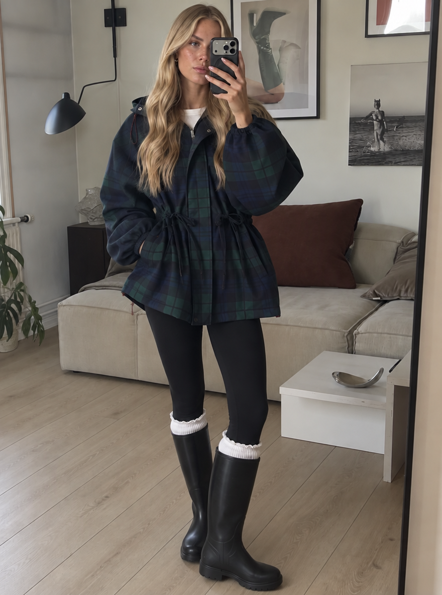 Plaid Windbreaker