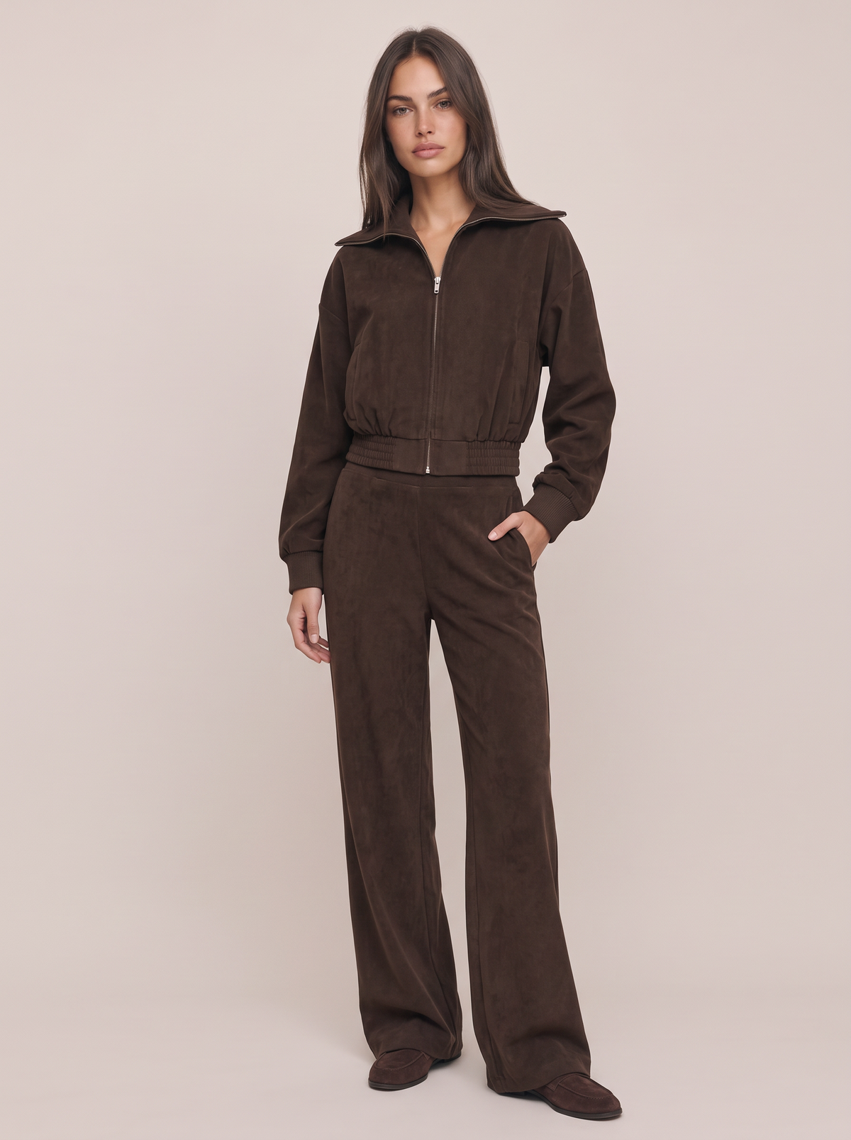 Dark Brown Collar Jacket